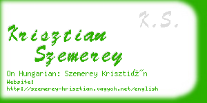 krisztian szemerey business card